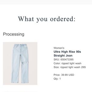 Abercrombie & Fitch Women's High Rise Jeans - Light Blue